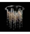 Suspension en cristal Larix Chrome, 7 ampoules
