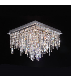 Lámpara colgante de cristal cromado Lavenda