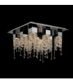 Larix Chrome crystal pendant lamp, metal
