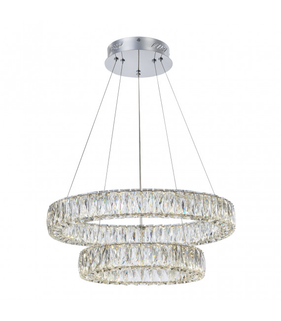 Suspension en cristal Perla Chrome en métal