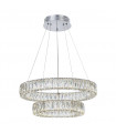 Suspension en cristal Perla Chrome en métal