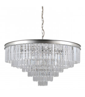 Verdes crystal pendant lamp silver and crystal