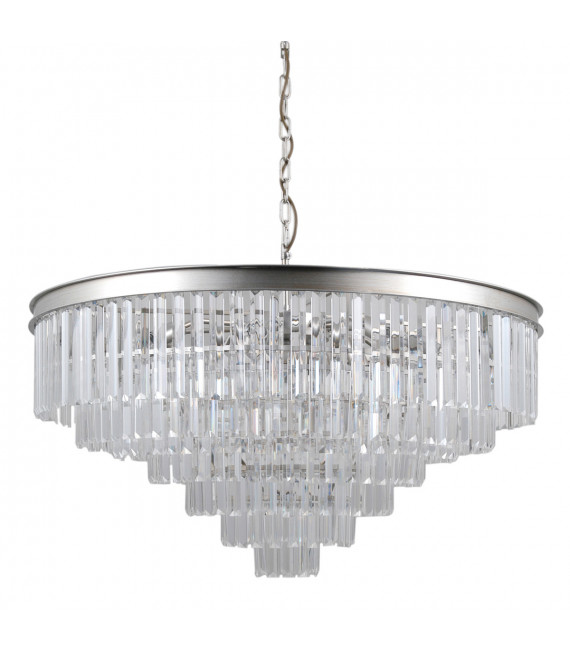 Verdes crystal pendant lamp silver and crystal