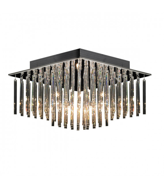 Lámpara colgante de cristal Spillo Chrome