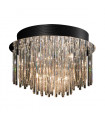 Spillo Chrome crystal pendant lamp in metal and glass
