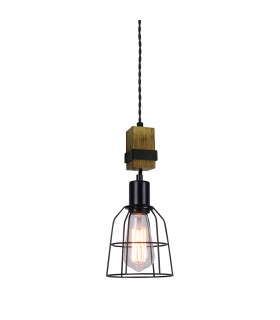 Lámpara colgante industrial y retro Ponte Black