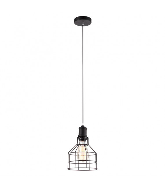 Lampada a sospensione industriale e retrò Synthia Black