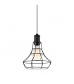 Suspension industrielle et rétro Synthia Noir hauteur 30 Cm