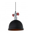 Industrial and retro suspension Mokka Black silver