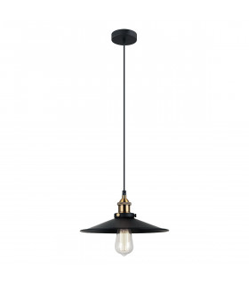Lámpara colgante industrial y retro Kermio Negro