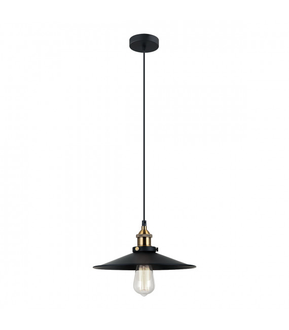 Lámpara colgante industrial y retro Kermio Negro