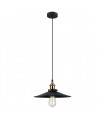Industrial and retro pendant lamp Kermio Black 1 bulb