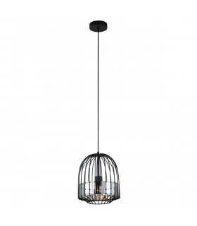Lámpara colgante industrial y retro Aries Negro