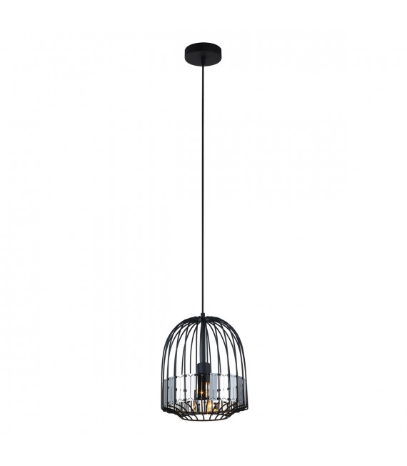 Lámpara colgante industrial y retro Aries Negro