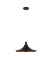 Industrial and retro pendant light Pedro Black, brass