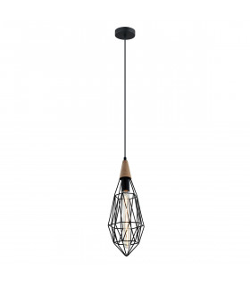 Lámpara colgante industrial y retro Maelle Black