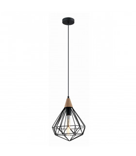 Lampada a sospensione industriale e retrò Maelle Black