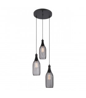Lámpara colgante industrial y retro Julienne Black