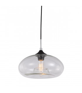 Lámpara colgante industrial y retro Valio Black