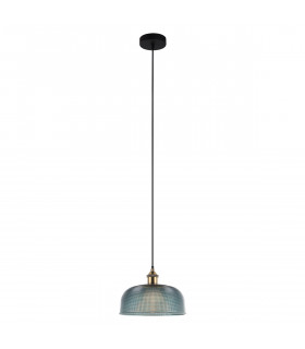 Industrial and retro hanging lamp Davide Blue