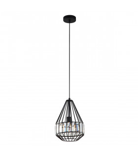 Lampada a sospensione industriale e retrò Brenta Black