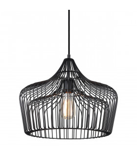 Industrial and retro hanging lamp Fabiola Black