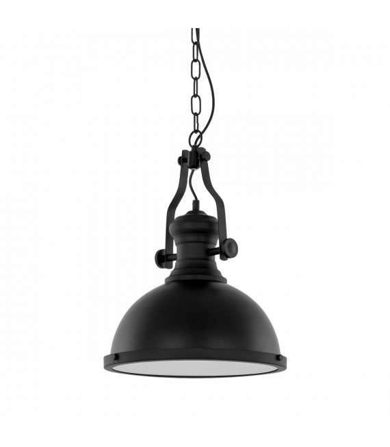 Lámpara colgante industrial y retro Maeva Black