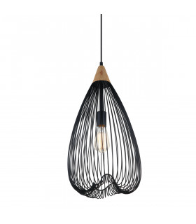 Industrie- und Retro-Pendelleuchte Nuka Black