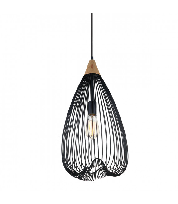 Lampada a sospensione industriale e retrò Nuka Black