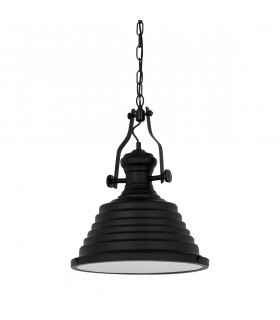 Industrie- und Retro-Pendelleuchte Maeva Black