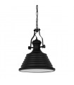 Suspension industrielle et rétro Maeva Noir 1 ampoule