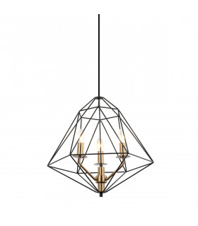 Lampada a sospensione industriale e retrò Maresmo Nera, oro