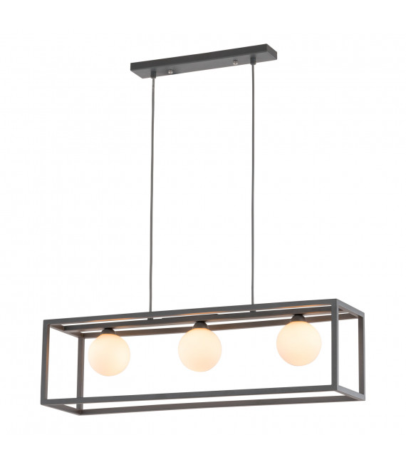 Lampada a sospensione industriale e retrò Sigalo Grey sabbia