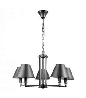 Lampada a sospensione industriale e retrò Banito Grigio antracite