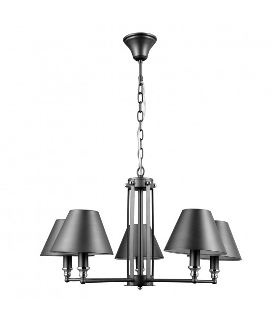Lámpara colgante industrial y retro Banito Gris Antracita