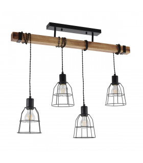 Lampada a sospensione industriale e retrò Ponte Black