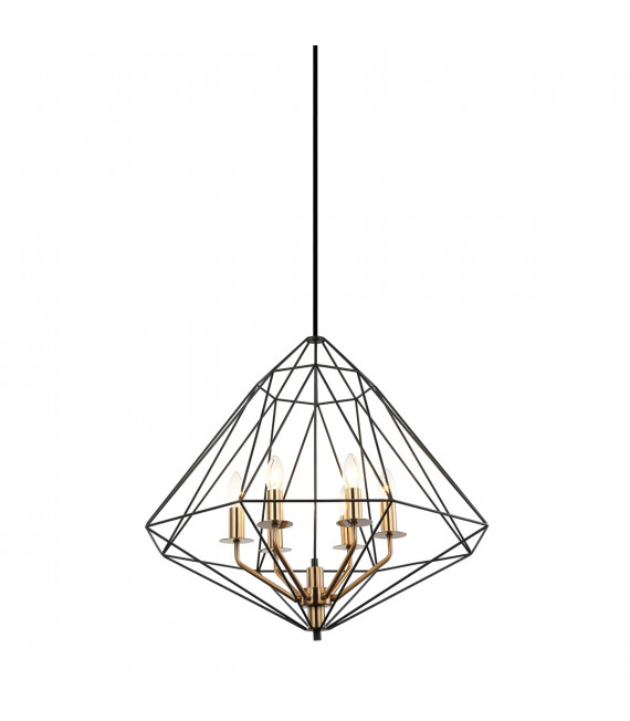 Industrie- und Retro-Pendelleuchte Maresmo Black, Gold