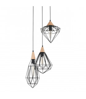 Lampada a sospensione industriale e retrò Maelle Black