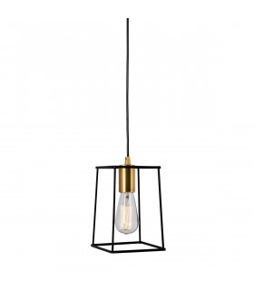 Lámpara colgante moderna Alanis Negro mate, dorado