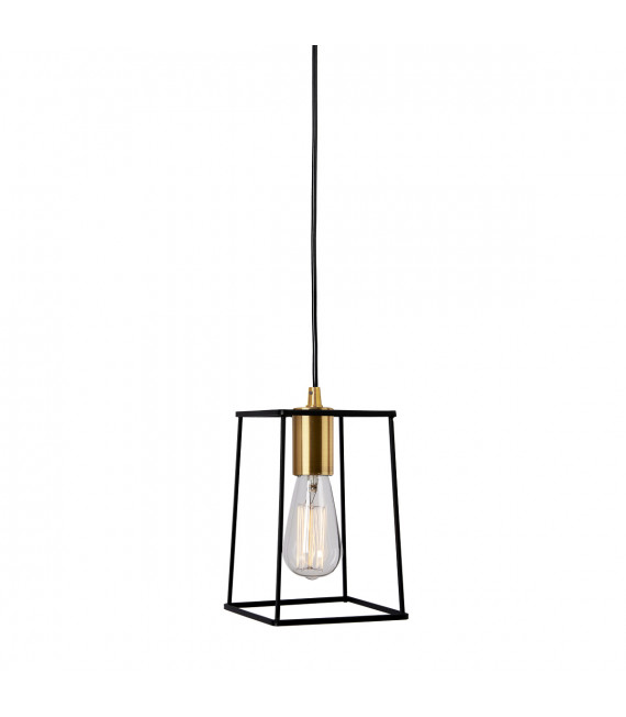 Moderne Pendelleuchte Alanis Matt schwarz, gold