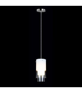 Moderne Pendelleuchte Christo Chrome, weiß