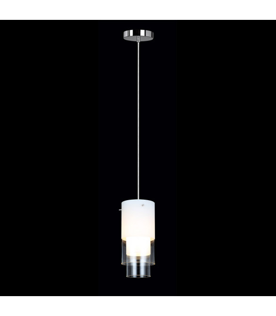 Suspension moderne Christo Chrome, blanc