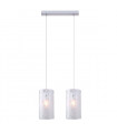 Suspension moderne Rico Chrome 2 ampoules