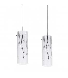 Kosma Chrome modern pendant lamp 2 bulbs