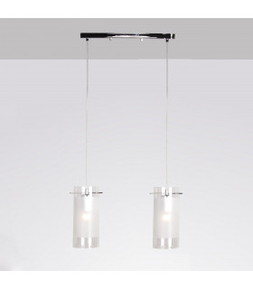 Modern Blend Chrome 2-Light Metal Pendant