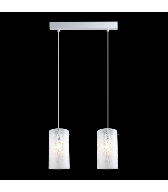 Modern pendant light Valve Chrome 2 bulbs