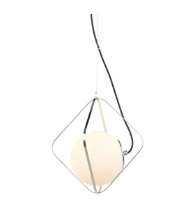 Suspension moderne Canto Chrome, noir