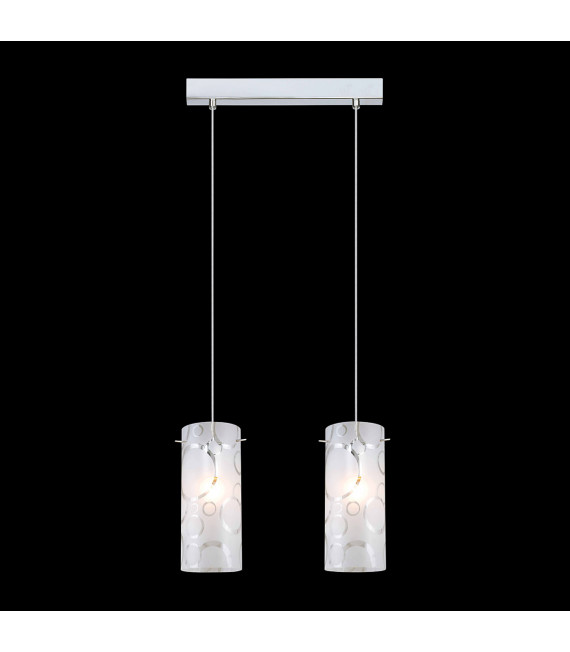 Suspension moderne Danni Chrome 2 ampoules