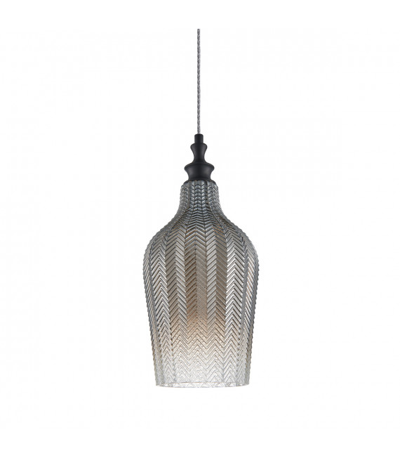 Modern pendant light Sabers Matt black and fimé gray