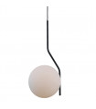 Suspension moderne Carimi noir satiné en verre